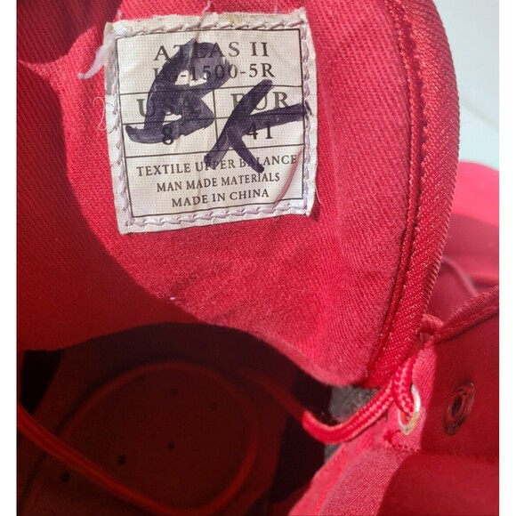 Vlado Footwear Mens Atlas II 2 Red Mono Hi-Top Shoes IG-1500-5R US Size 8 - Picture 9 of 16